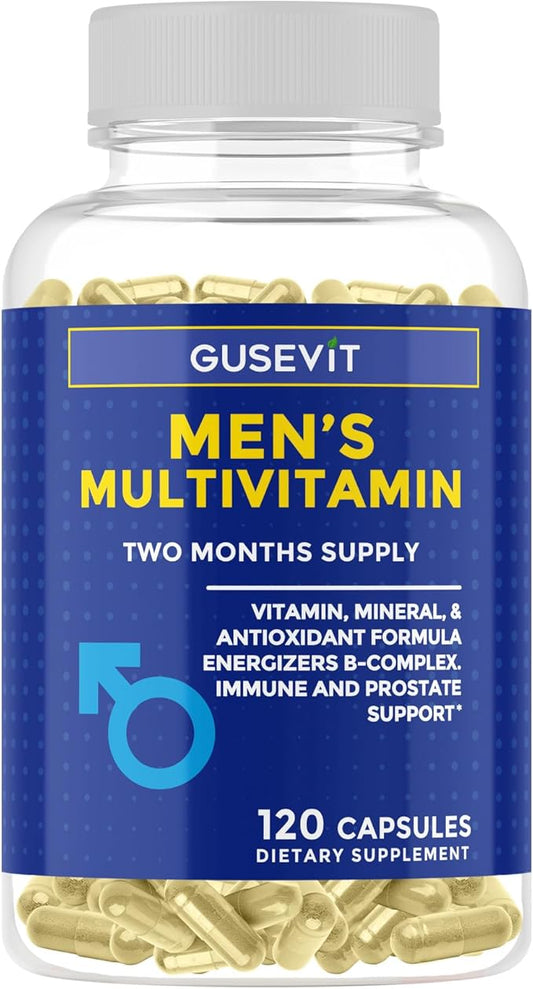 35-in-1 Men's Multivitamins for Immune Support, Stamina & Energy Boost | Men's Health Supplement with Vitamins & Antioxidants | VIT C, B-Complex, Zinc, Spirulina & More | 120 Count