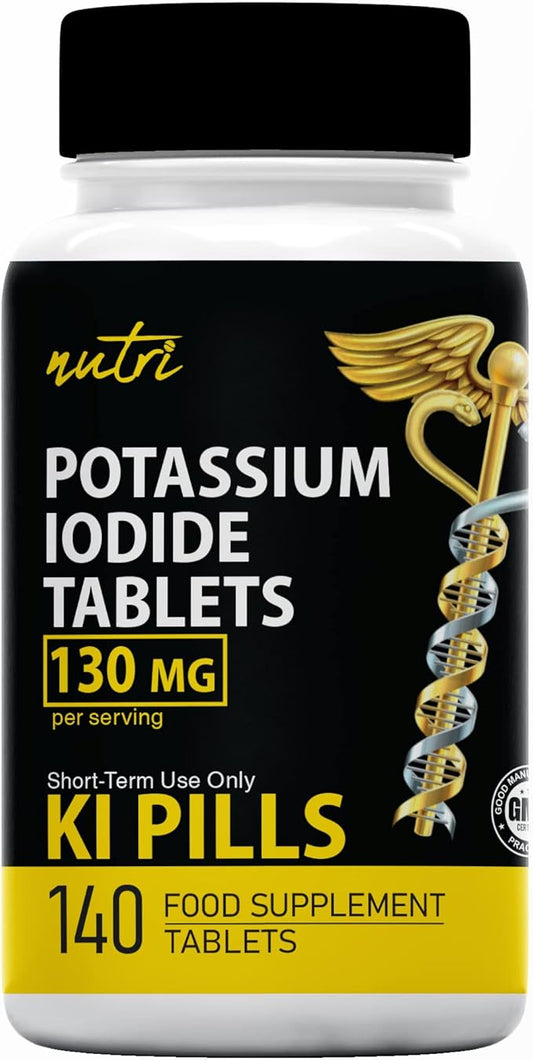 Nature's Fusions Potassium Iodide Tablets 130 mg (140 Tablets) EXP 10/2032 - Ki Pill - YODO Naciente