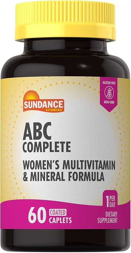 Sundance Women's ABC Complete Multivitamin | 60 Caplets | with Mineral Formula | Non-GMO and Gluten Free Supplement