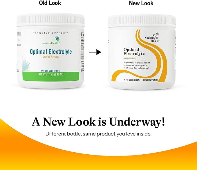 Seeking Health Optimal Electrolyte Powder, Orange Flavor, Healthy Energy and Endurance Support, Promotes Hydration and Healthy Muscles, Vegan and Vegetarian (30 Servings)*
