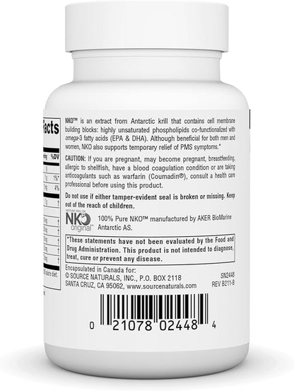 Source Naturals NKO Neptune Krill Oil, Supports Heart Health and Cell Membrane Integrity* - 30 Softgels