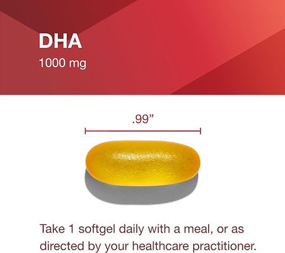 Protocol DHA-1,000 Extra Strength - DHA 1,000mg - Fish Oil Supplement - Brain Health & Support* - Easy Digestion - Non-GMO & Halal - 90 Softgels