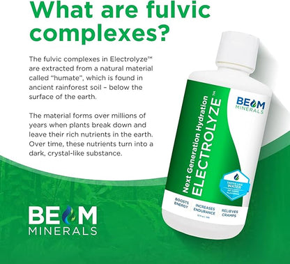 Beam Minerals Micro-Boost Humic Mineral Blend | Plant-Based Multi Minerals Supplement & Electrolytes Liquid | Micronutrients Supplements | Deficiency Support | Pure Natural Antioxidant | Keto Friendly