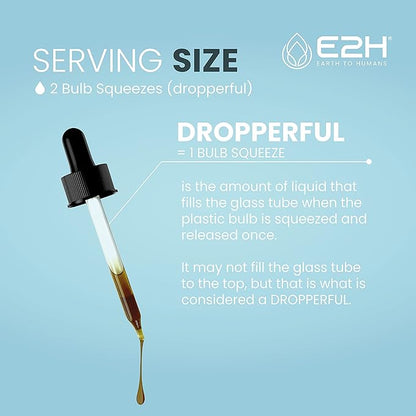E2H Advanced Immune Defense Supplement - All-Natural Immune Booster - Immune Support Supplements Drops - Contains Holy Basil, Papaya Leaves and Red Banded Polypore - Non-GMO, Vegan (2 Bottles)