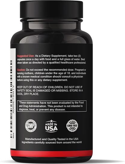 Natgrown Black Maca Root + Panax Ginseng Powder Capsules 1500 mg with Black Peruvian Maca Root & Korean Panax Ginseng Supplement for Men and Women - Vegan Pills (120 Count)