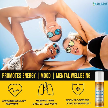 AnuMed Vitamin D3 K2 5,000 IU Cream with Magnesium, Hyaluronic Acid, Vitamin E. Best Moisturizer for Dry Skin. Promotes The Immune System, Strong Bones, Muscles, and Joints (Packaging May Vary) (3oz)