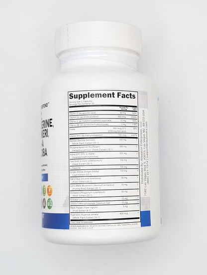 Clean Nutraceuticals Alpha GPC Choline Phosphatidylserine Bacopa Monnieri Ginkgo Biloba Huperzine A Supplement with Urdine Lions Mane Cats Claw NAC Vitamin C B D E