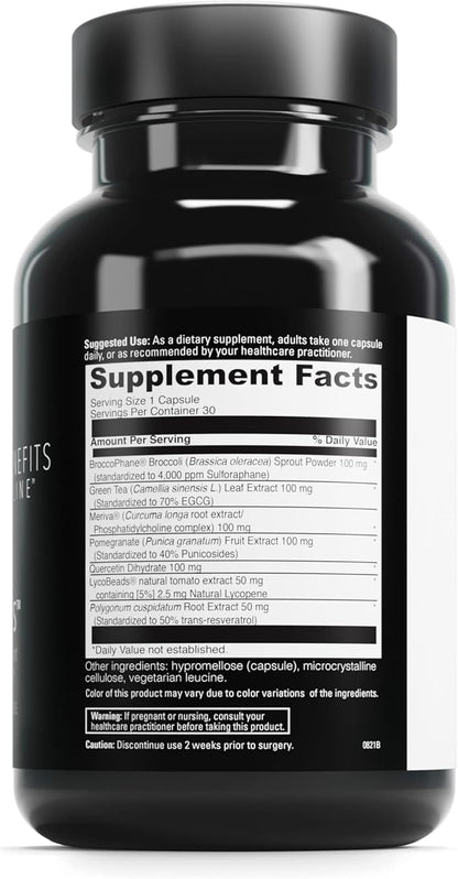 DAVINCI Labs Phyto Benefits - Supports Heart, Brain & Immune Health, GLP-1 Production & More with Curcumin, Quercetin, Green Tea & More* - Vegetarian, Gluten-Free, Soy-Free - 30 Capsules