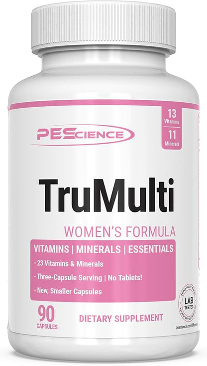 PEScience TruMulti Women's, Multivitamin with Premium Quality Vitamin C, D, Zinc for Immune Support, 90 Capsules