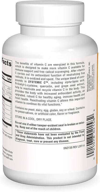 Source Naturals Systemic C, 500mg - 120 Capsules