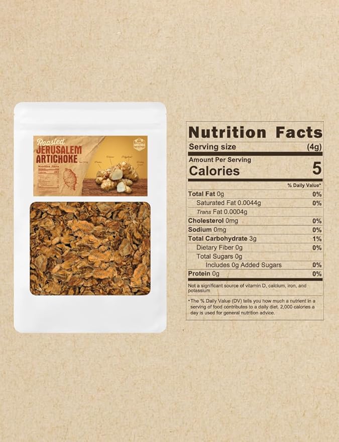 (8oz) Farmer Queen Roasted Jerusalem Artichoke Helianthus Tuberosus Rich Inulin Polyphenol Dietary Fibe 볶은 돼지감자