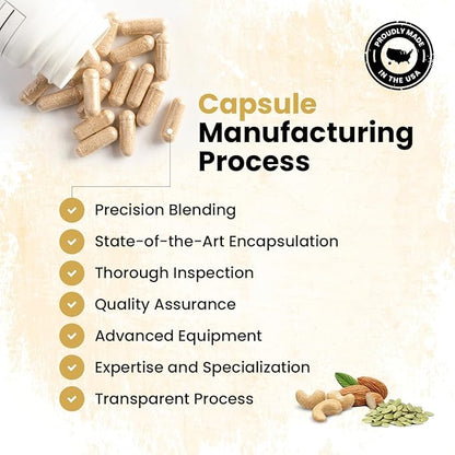 Magnesium Glycinate 275 MG - Extra Strength Vegan Supplement for Men & Women, 90 Capsules, Gluten & Soy Free, Natural Support, 3rd Party Tested, Made in USA