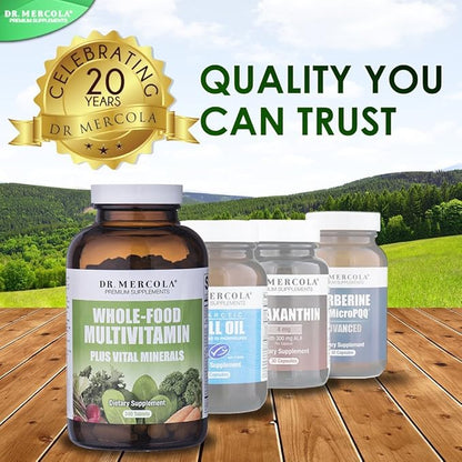 Dr. Mercola Whole Food Multivitamin Plus Vital Minerals Dietary Supplement, 30 Servings (240 Tablets)