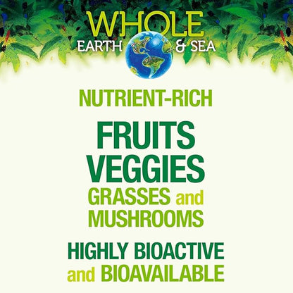 Whole Earth & Sea from Natural Factors, Organic Fermented Greens, Vegan Whole Food Supplement, Chocolate, 15.5 Oz