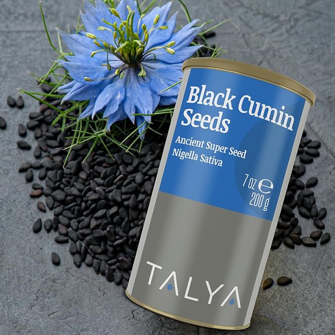Black Cumin Seeds 7 oz (200 g) - Premium Quality Ancient Super Seed, Nigella Sativa, Immune Support, High Thymoquinone, Gluten Free, Non-GMO, Vegan