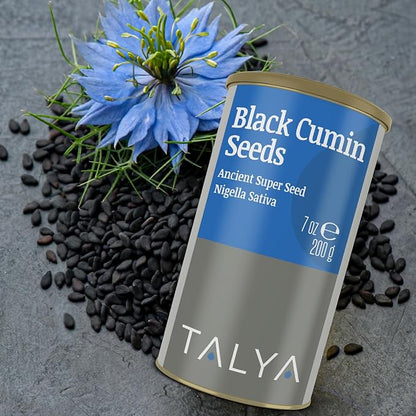 Black Cumin Seeds 7 oz (200 g) - Premium Quality Ancient Super Seed, Nigella Sativa, Immune Support, High Thymoquinone, Gluten Free, Non-GMO, Vegan