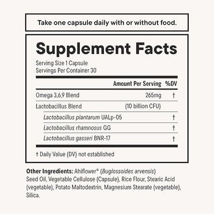 Daily Nouri Weight Health Probiotic | Weight Management, Metabolism & Digestion Support for Women & Men | Probiotics with Vegan Omega 3-6-9 Blend | 30-Day Supply