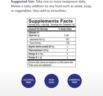 Physician's Strength Black Seed Oil - 8 fl oz - Supports Healthy Body Response - Freshly Cold Pressed - Non-GMO - 48 Servings