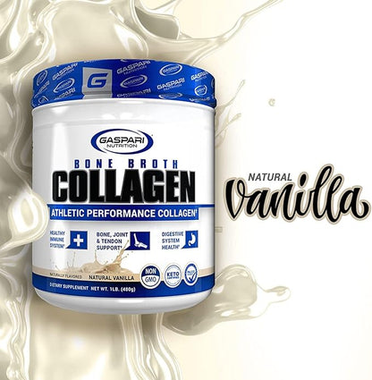 Bone Broth Athletic Performance Collagen Natural Vanilla (1 Lbs. / 30 Servings)