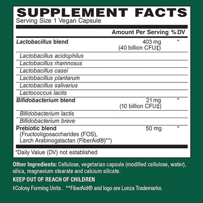 PlantFusion Vegan Probiotics for Women with Prebiotics - 50 Billion CFU, 8 Strains for Immune, Vaginal & Digestive Health Support - Shelf Stable, Non-GMO, Gluten Free - 30 Capsules (1 Month Supply)