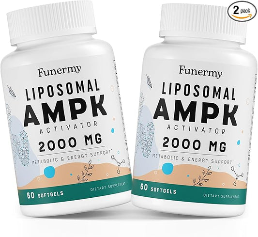 Liposomal AMPK Activator 2000 mg - High Bioavailability Berberine HCL,DIM,Milk Thistle,and Cinnamon Bark Capsule 6-in-1 AMPK Supplements for Antioxidant Support and Cellular Regulation, 120 Softgels