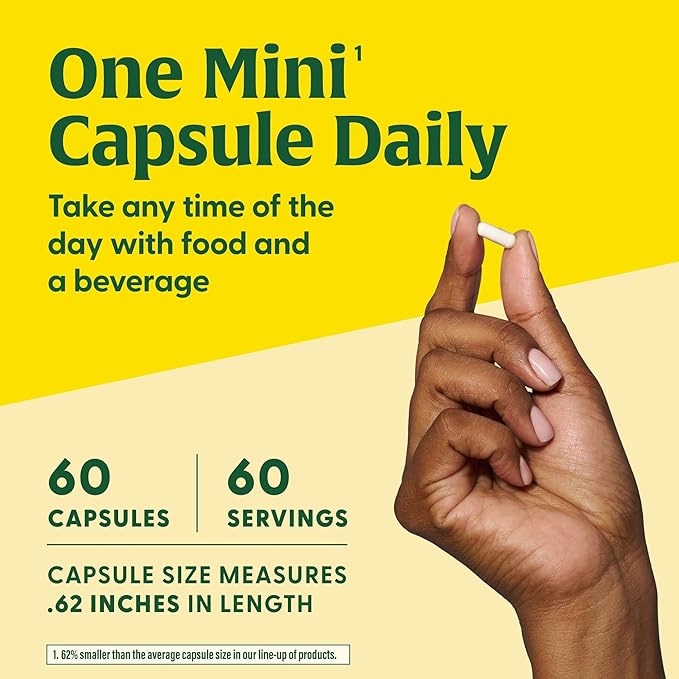 MegaFood Vitamin D3 5000 IU (125 mcg) - Vegetarian Supplements with Vitamin D3 K2 - Supports Bones, Teeth, Muscles & Immune Health - Certified Non-GMO - 60 Mini Capsules, 60 Servings