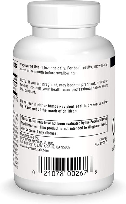 Source Naturals Coenzymated B-6, P-5 Pyridoxal-5 Phosphate Fast-Acting, Quick Dissolve Vitamin Supports Amino Acid Metabolism*, 25 mg - 120 Lozenges