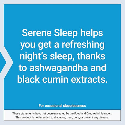 Life Extension Serene Sleep – Ashwagandha, Black Cumin – Sleep Supplement, Calm, Relaxation, Sleep Support Without Melatonin – Once-Daily, Gluten-Free, Non-GMO – 30 Softgels
