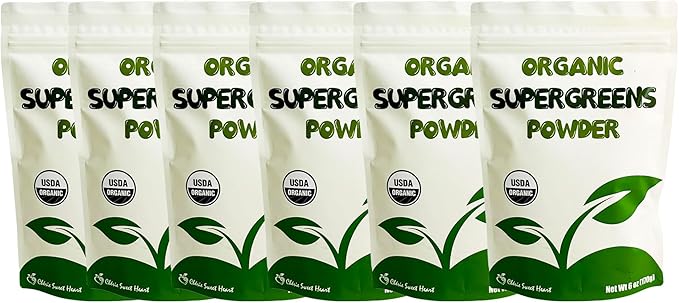 Cherie Sweet Heart Supergreens Powder - Green Superfood - Organic Greens Powder Super Greens - Smoothie Powder - Superfood Powder - Powdered Greens - 2.25LB Super Greens Powder - 204 Servings