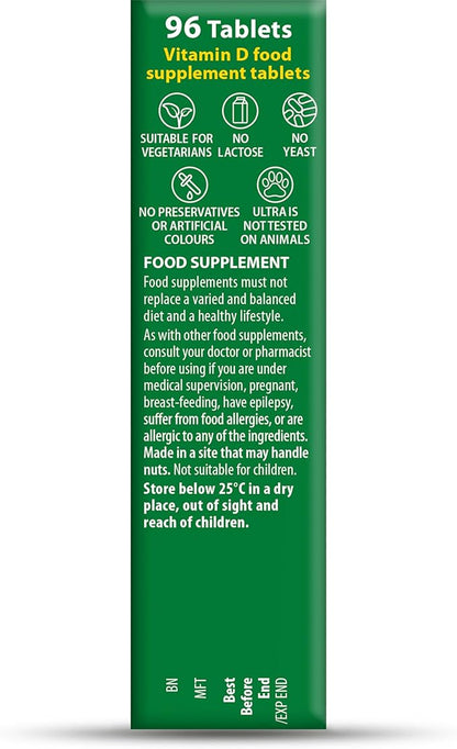 Ultra by Vitabiotics Vitamin D Tablets x 96