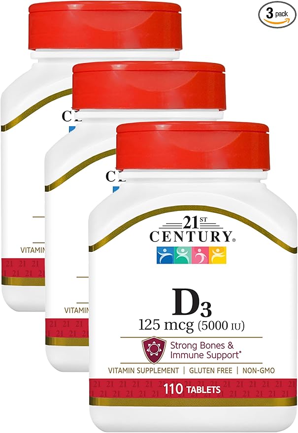 21st Century D 5000 IU Tablets, 110 Count (Pack of 3)