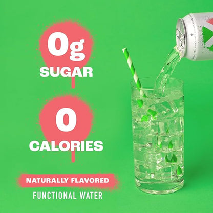 Yesly Functional Water, Kiwi Strawberry, Naturally Flavored Still Water with Electrolytes, Magnesium, Potassium, Vitamin C, B6 & B12, Zero Sugar, No Artificial Sweeteners, 16 Fl Oz Cans, 12 Pack