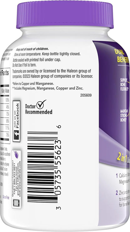 Caltrate 600 Plus D3 Plus Minerals Calcium and Vitamin D Supplement Tablets, Bone Health and Mineral Supplement for Adults - 120 Count (Packaging may vary)