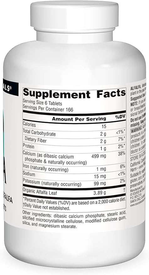 Source Naturals Alfalfa 10 Grain Dietary Supplement - 1000 Tablets