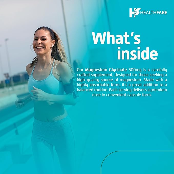 Magnesium Glycinate 500mg | 240 Veg Capsules | High-Absorption Chelated Magnesium | Gluten-Free | Non-GMO | Made in The USA