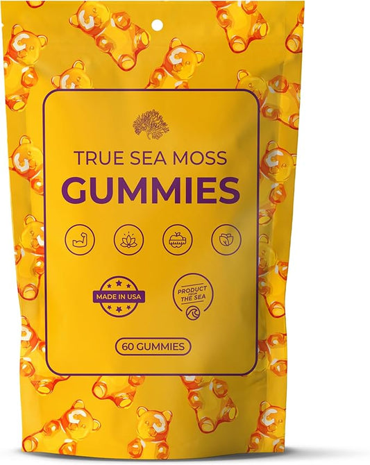 Sea Moss Gummies for Women, Kids & Men with Bladderwrack, Burdock Root & Magnesium – 60 Vegan Gummies