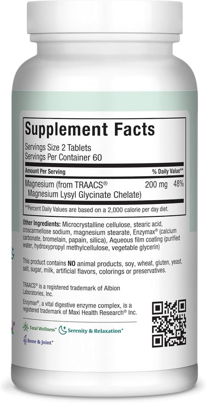 Maxi Magnesium Lysyl Glycinate Capsule - Better Absorption- 120 Capsules-Kosher