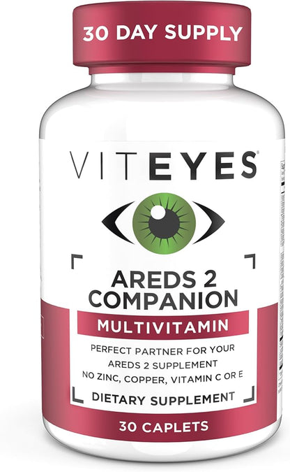 Viteyes Classic AREDS 2 Companion Multivitamin Supplement, Comprehensive Multivitamin Formula for AREDS 2 Users, 30 Capsules, Companion Caplet