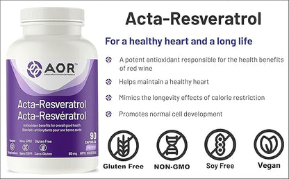 Acta Resveratrol (90 VeggieCaps) Brand: A.O.R Advanced Orthomolecular Research