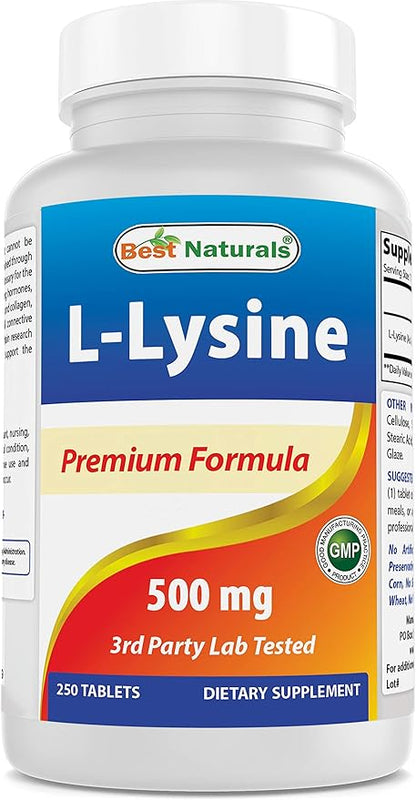 Best Naturals L-Lysine 500 mg 250 Tablets