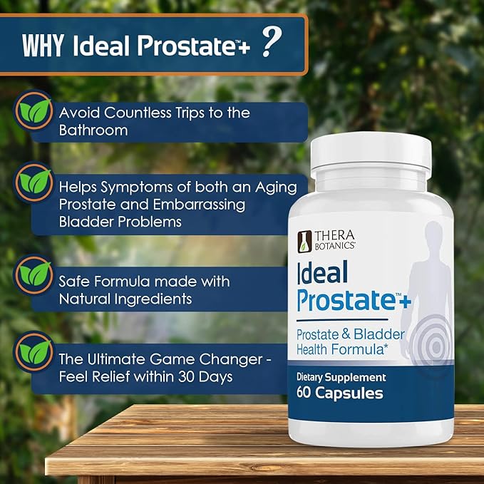 Advanced Men's Prostate Support by Ideal Prostate Plus with Saw Palmetto, Lycopene and More for Natural Relief