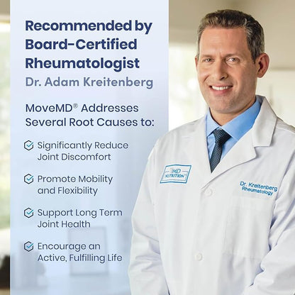 1MD Nutrition MoveMD - Health Supplement for Joint Discomfort & Support - Our Collagen Pills are Skillfully Formulated for Women & Men w/Hyaluronic Acid & Astaxanthin