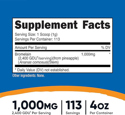 Nutricost Bromelain Powder 4 OZ - Non-GMO, Vegetarian, Gluten Free