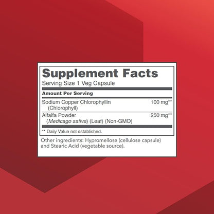 Protocol Chlorophyll - Supports Detox Cleanse, Liver Function & Internal Deodorant* - Non-GMO & Soy Free - 90 Veg Capsules