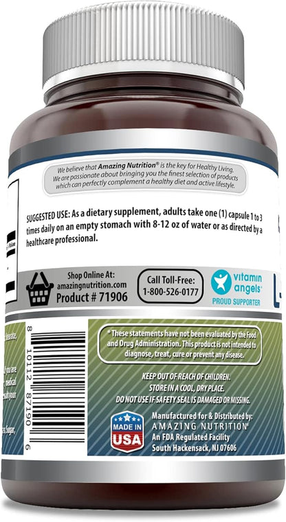 Amazing Formulas L-Glutamine Amino Acid Supplement | 800 Mg Per Serving |180 Capsules | Non-GMO | Gluten Free | Made in USA