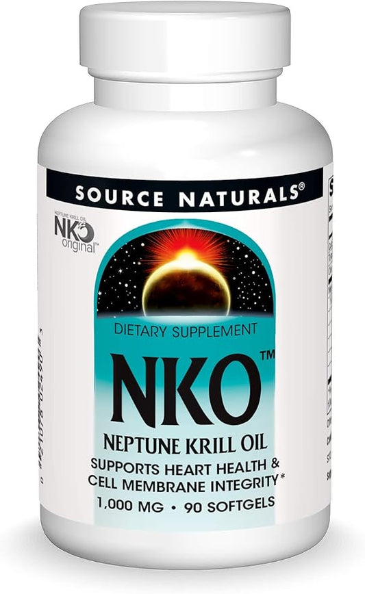 Source Naturals NKO Neptune Krill Oil, Supports Heart Health and Cell Membrane Integrity*, 1000 mg - 90 Softgels