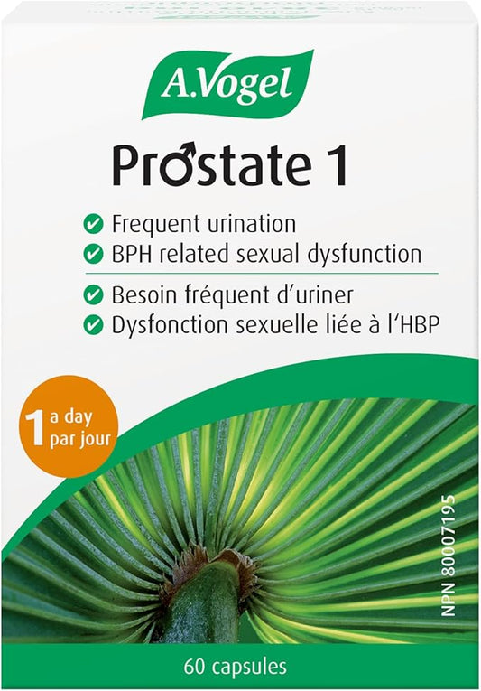 A. Vogel Prostate 1 - Organic Saw Palmetto Prostate Support Supplement - 85 Percent Fatty Acids - Clinically Proven Efficacy (60 capsules)
