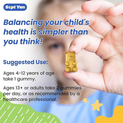 Magnesium Citrate Gummies for Kids & Adults - Calm Magnesium Supplement with Vitamin B6, Chamomile & Lemon Balm for Sleep, Bones, Pineapple Flavor 60 Gummies