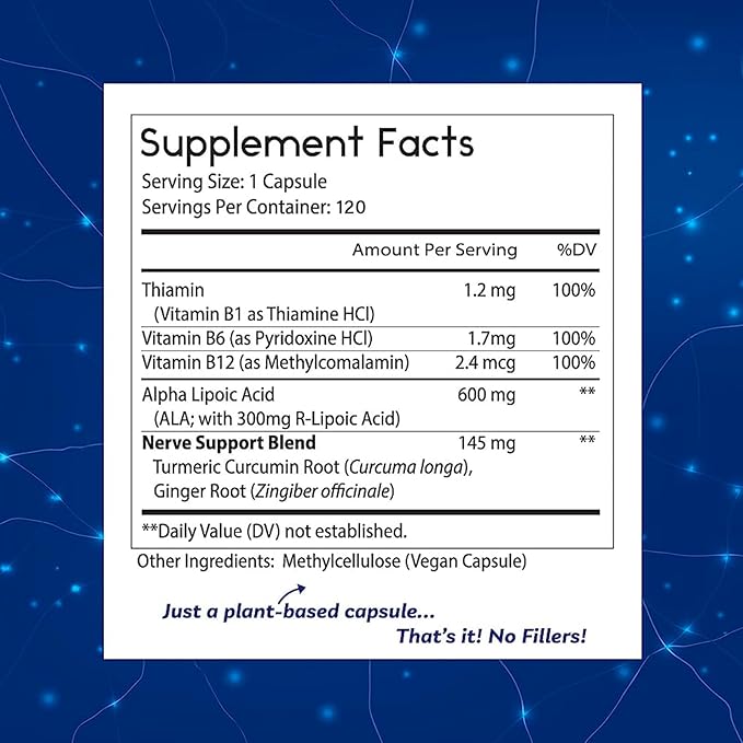 Thomas' all-natural Remedies Alpha Lipoic Acid 600mg, 120 Capsules with B-Vitamins, Vegan, No fillers
