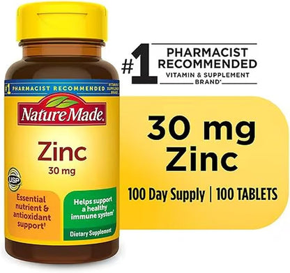 Nature Made Zinc 30 mg (Pack of 4)
